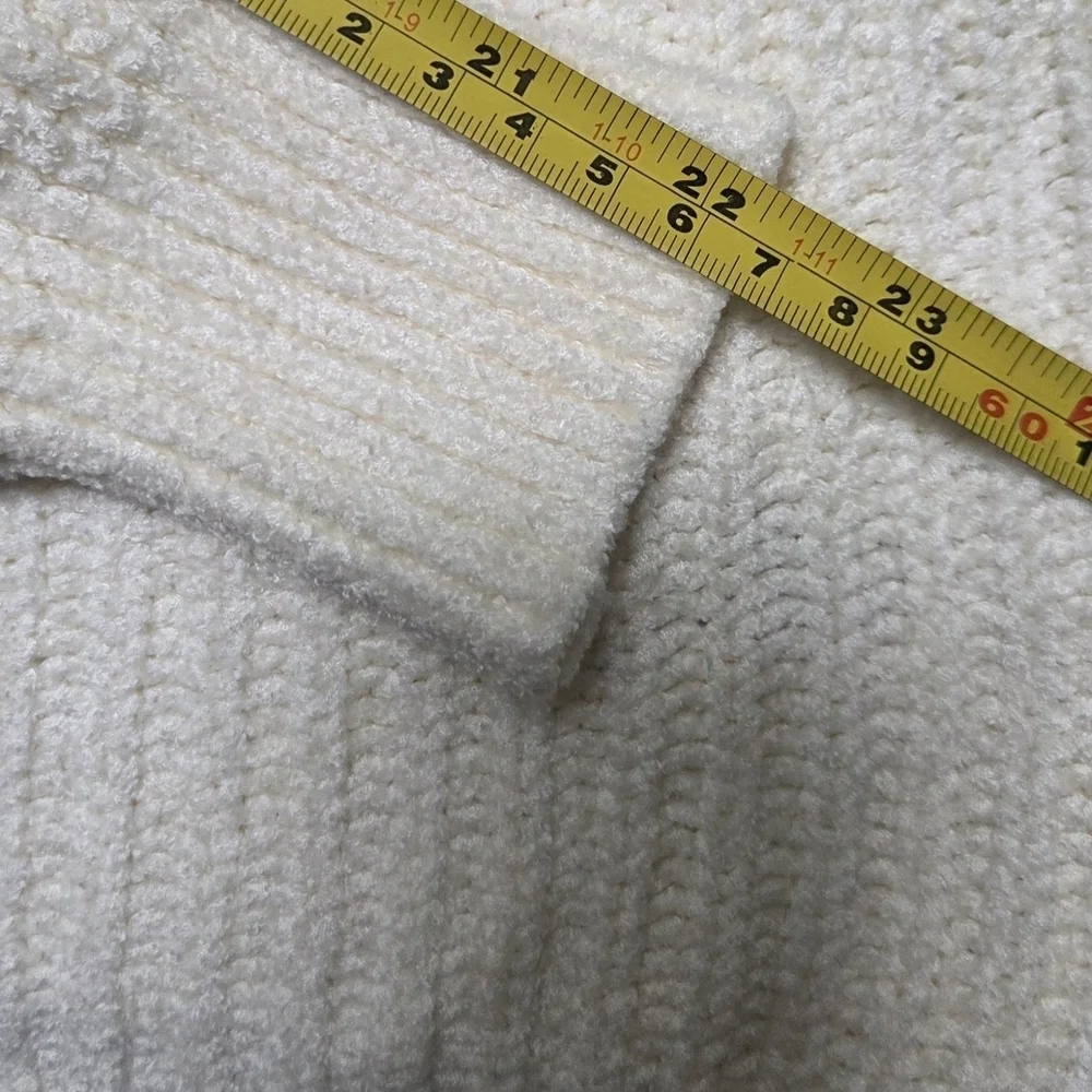 Wilfred Aritzia Women's Cream Chunky Knit Oversized Sz S Open Cropped Cardigan - Picture 13 of 14